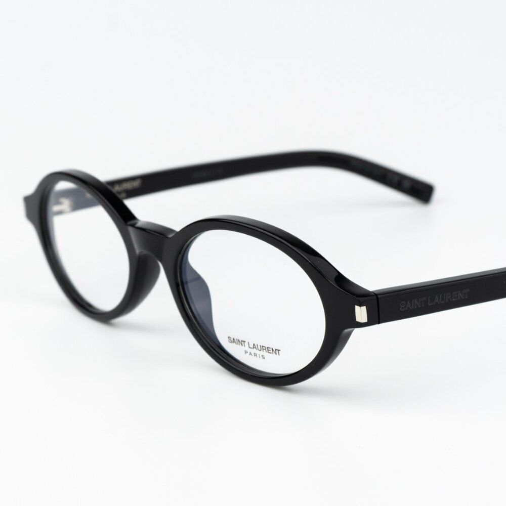 NEW Saint Laurent SL751 JEANNE OPT 001 Black Oval Women Eyeglasses - Picture 5 of 13